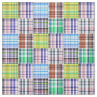 Patchwork Look #1  Preppy Madras Style Plaid Sz6 Fabric