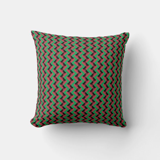Patchwork Malawi Flag Pattern  Cushion (Front)
