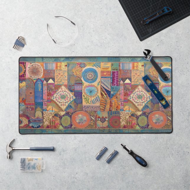 Patchwork Mandala Desk Mat (Workstation)