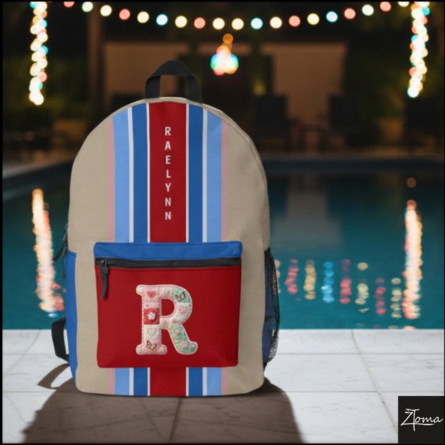Patchwork Monogram Striped Backpack Quilted  (Creator Uploaded)