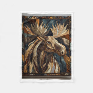 Patchwork Moose Antlers Blanket