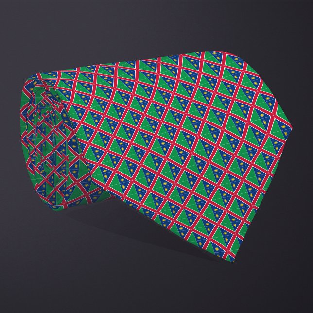 Patchwork Namibia Flag Pattern  Tie (Creator Uploaded)