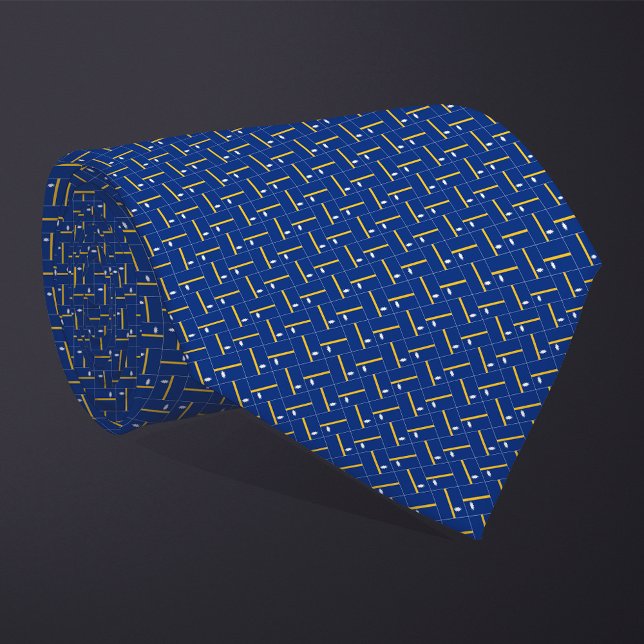 Patchwork Nauru Flag Pattern  Tie (Creator Uploaded)