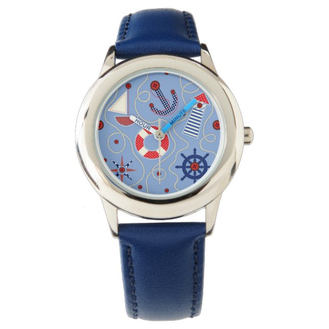 Patchwork Nautical Design Watch (Front)