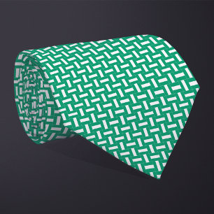 Patchwork Nigeria Flag Pattern Tie