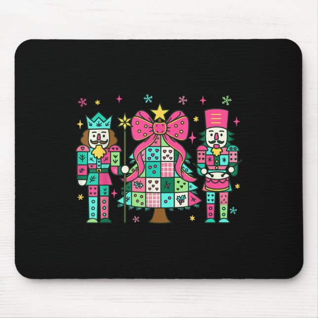 Patchwork Nutcracker Christmas Tree Nk Nutcracker  Mouse Pad (Front)