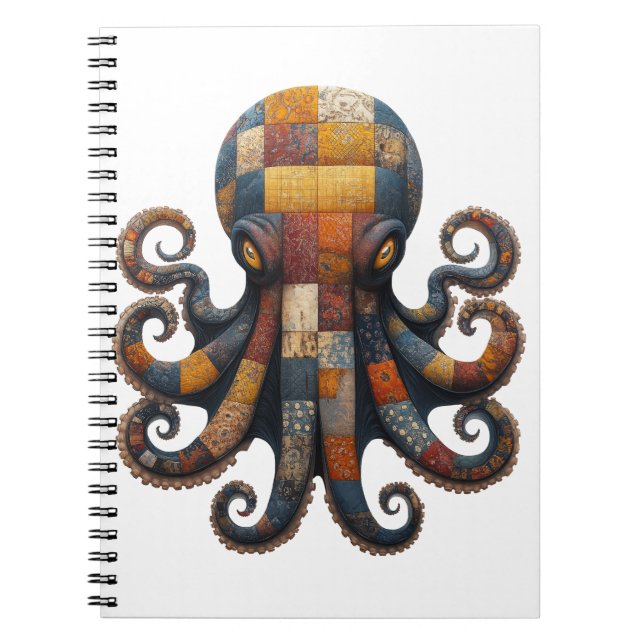Patchwork Octopus Notebook (Front)