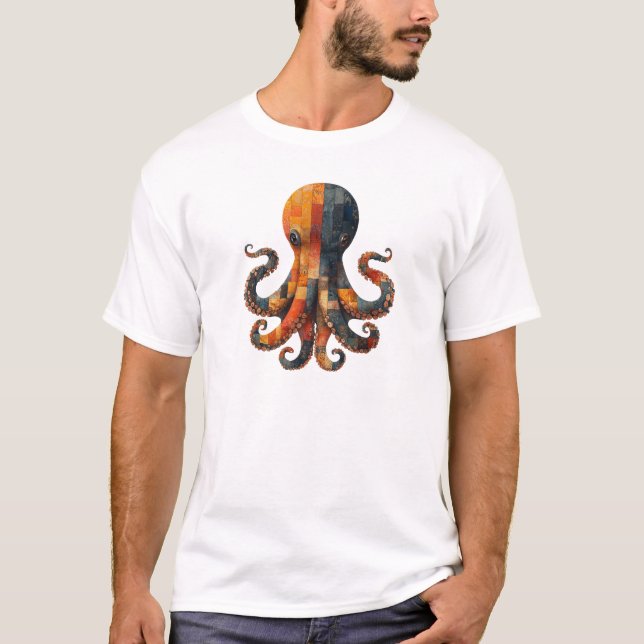 Patchwork Octopus T-Shirt (Front)
