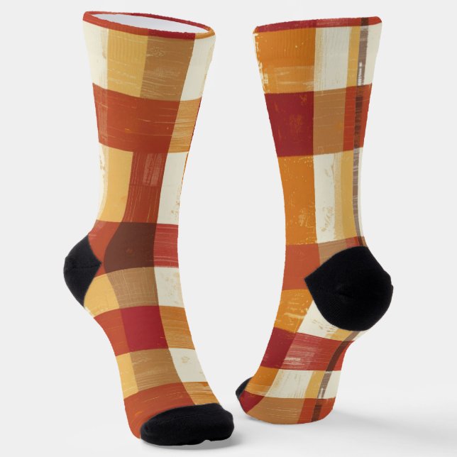 Patchwork of Home Socks (Angled)