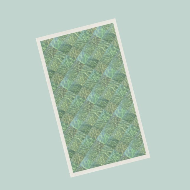 Patchwork of Sea Green paper guest towels Napkin (Creator Uploaded)