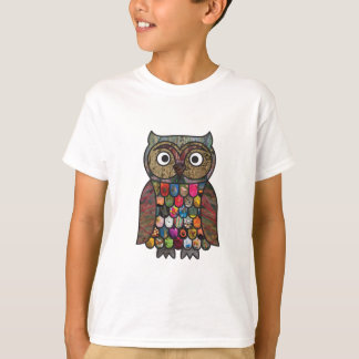 Patchwork Owl Kids T-Shirt
