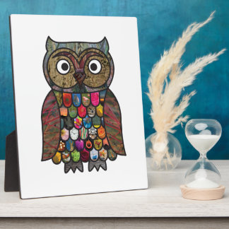 Patchwork Owl Plaque