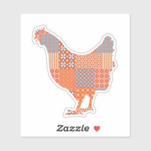 Patchwork Pattern Chicken Farm Animal