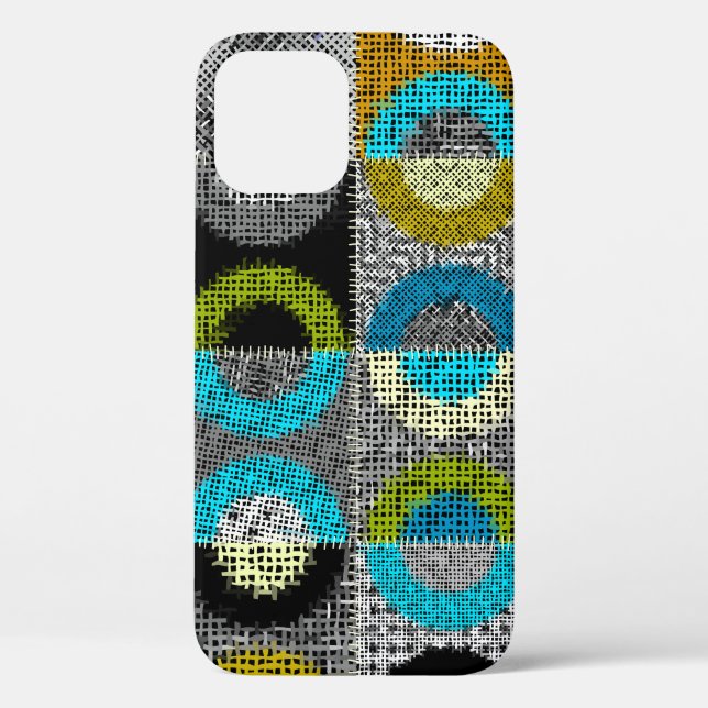 Patchwork pattern, rough canvas imitation. Case-Mate iPhone case (Back)
