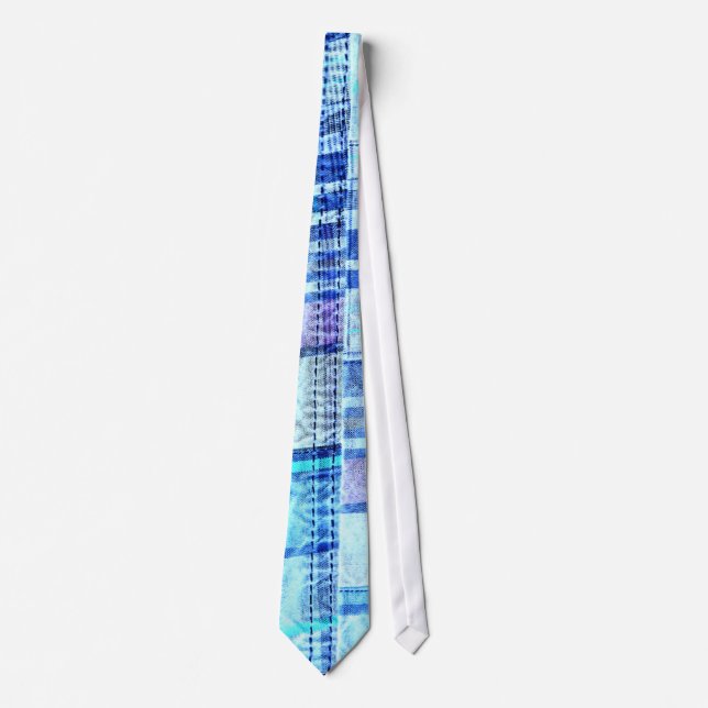Patchwork Plaid 4 Tie (Front)