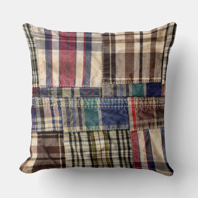 Patchwork Plaid Cushion (Front)