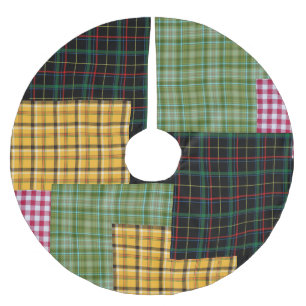 Patchwork Plaid Holiday Tree Skirt