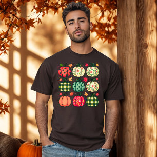 Patchwork Pumpkin Coquette Pumpkin T-Shirt