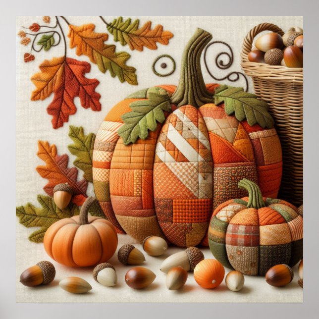 Patchwork Pumpkin Poster (Front)