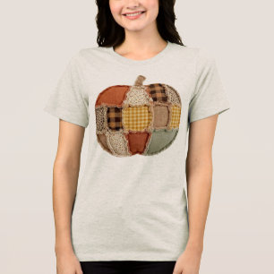 Patchwork Pumpkin Tri-Blend Shirt
