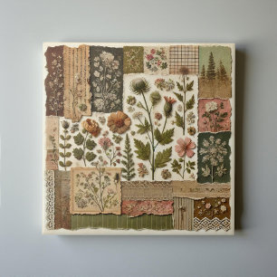patchwork quilt ceramic tile