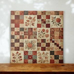 patchwork quilt ceramic tile