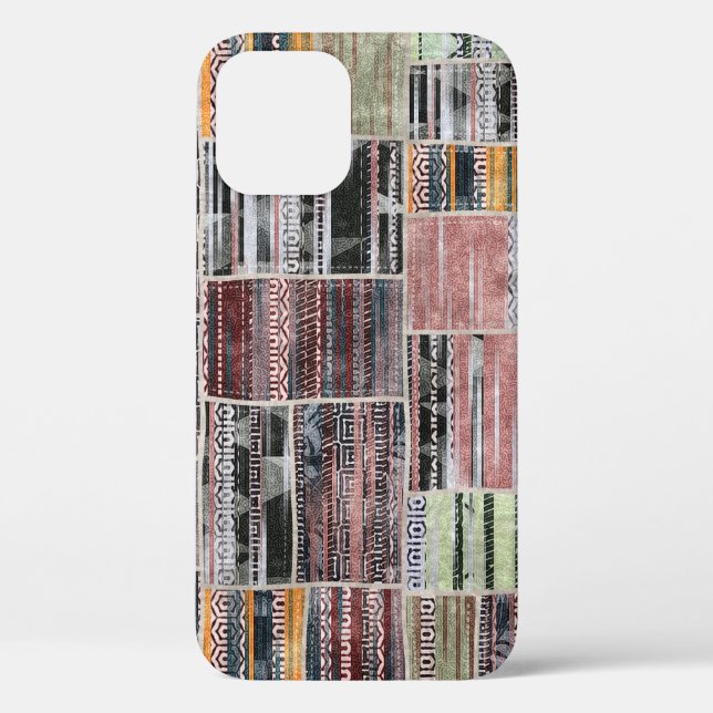 Patchwork Quilt Collage Seamless Print. Case-Mate iPhone Case (Back)