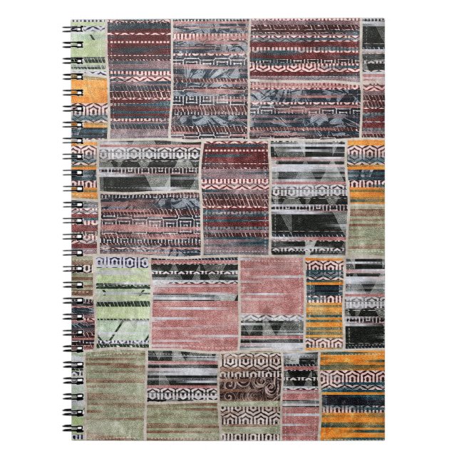 Patchwork Quilt Collage Seamless Print. Notebook (Front)