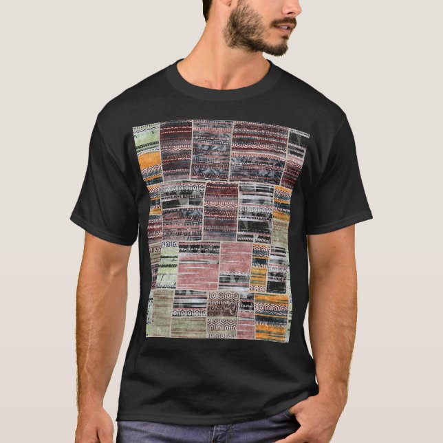 Patchwork Quilt Collage Seamless Print. T-Shirt (Front)