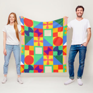 Patchwork Quilt  Fleece Blanket