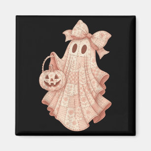 Patchwork Quilt Flower Nk Ghost Coquette Halloween Magnet