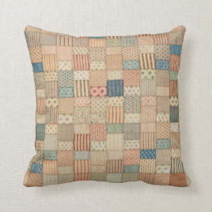 Patchwork quilt in muted colours cushion