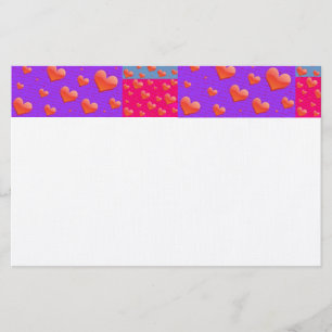 PATCHWORK QUILT LETTER STATIONARY - VALENTINES DAY STATIONERY