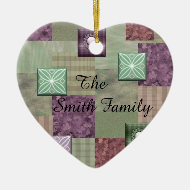 Patchwork Quilt Ornament (Front)