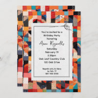 Patchwork Quilt Pattern With Needle Birthday Party