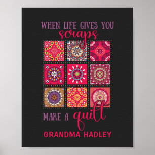 Patchwork Quilt Personalised Poster