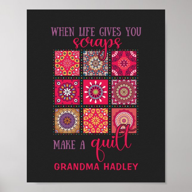 Patchwork Quilt Personalised Poster (Front)