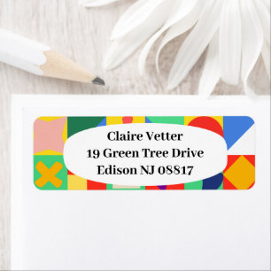 Patchwork Quilt  Return Address Label