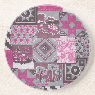 Patchwork Quilt Sandstone Coaster