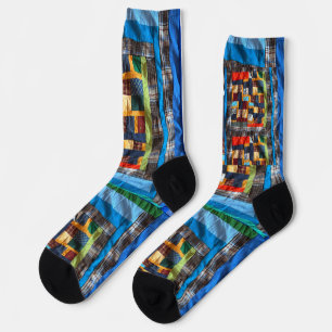 Patchwork quilt socks north of 60.