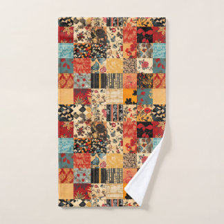 Patchwork Quilt Style Bath Towel Set