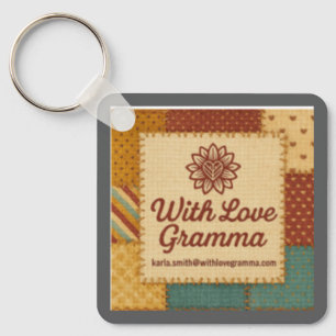 Patchwork Quilt Wreath Keychain