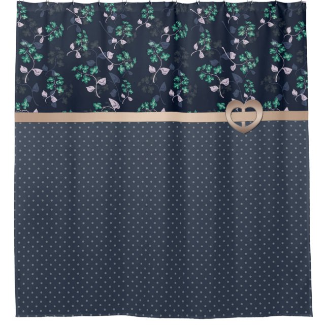 Patchwork, Retro Shower Curtain (Front)