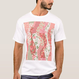 Patchwork roses: seamless pattern design. T-Shirt