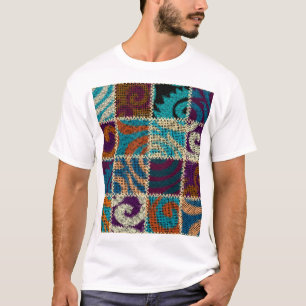 Patchwork Rough Canvas Vintage Imitation T-Shirt