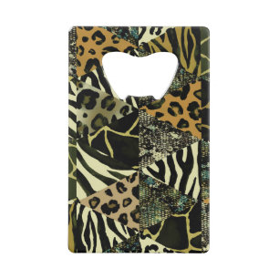 Patchwork Safari: Watercolor Animal Print.