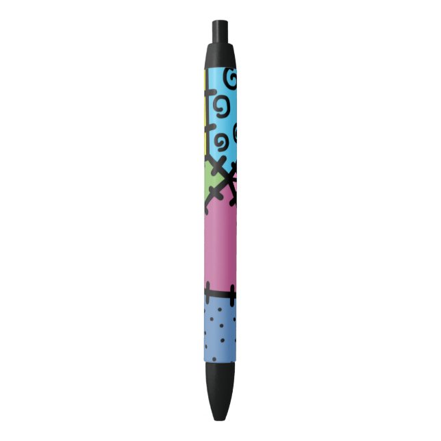 Patchwork Sally Halloween Black Ink Pen (Front Vertical)