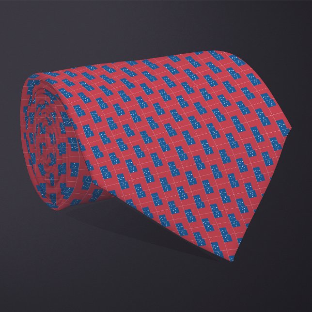 Patchwork Samoa Flag Pattern  Tie (Creator Uploaded)
