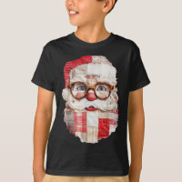 Patchwork Santa Claus Face Preppy Girly Christmas 