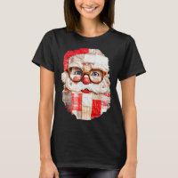 Patchwork Santa Claus Face Preppy Girly Christmas 